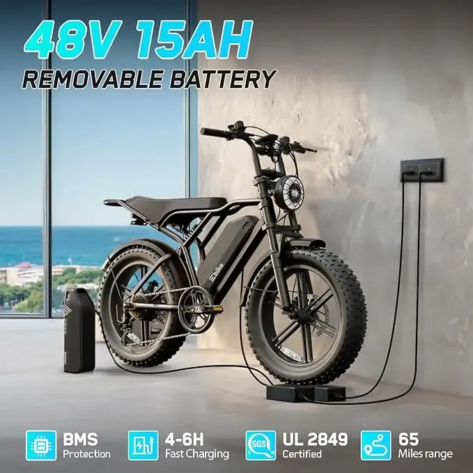 Imagen de Bicicleta Eléctrica TST 1500W 48V 15Ah en Cuba